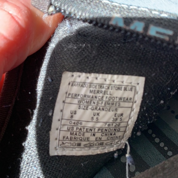 Merrell Blue & Gray Zip Close Suede Walking Shoes - Picture 5 of 7